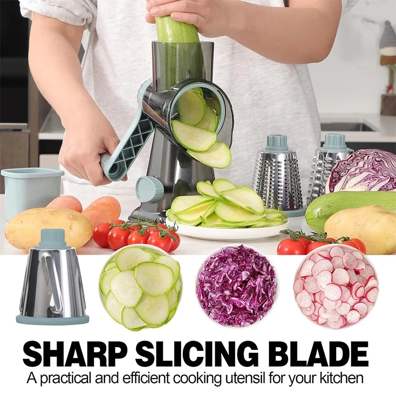 Rotary Vegetable Slicer and Cheese Grater